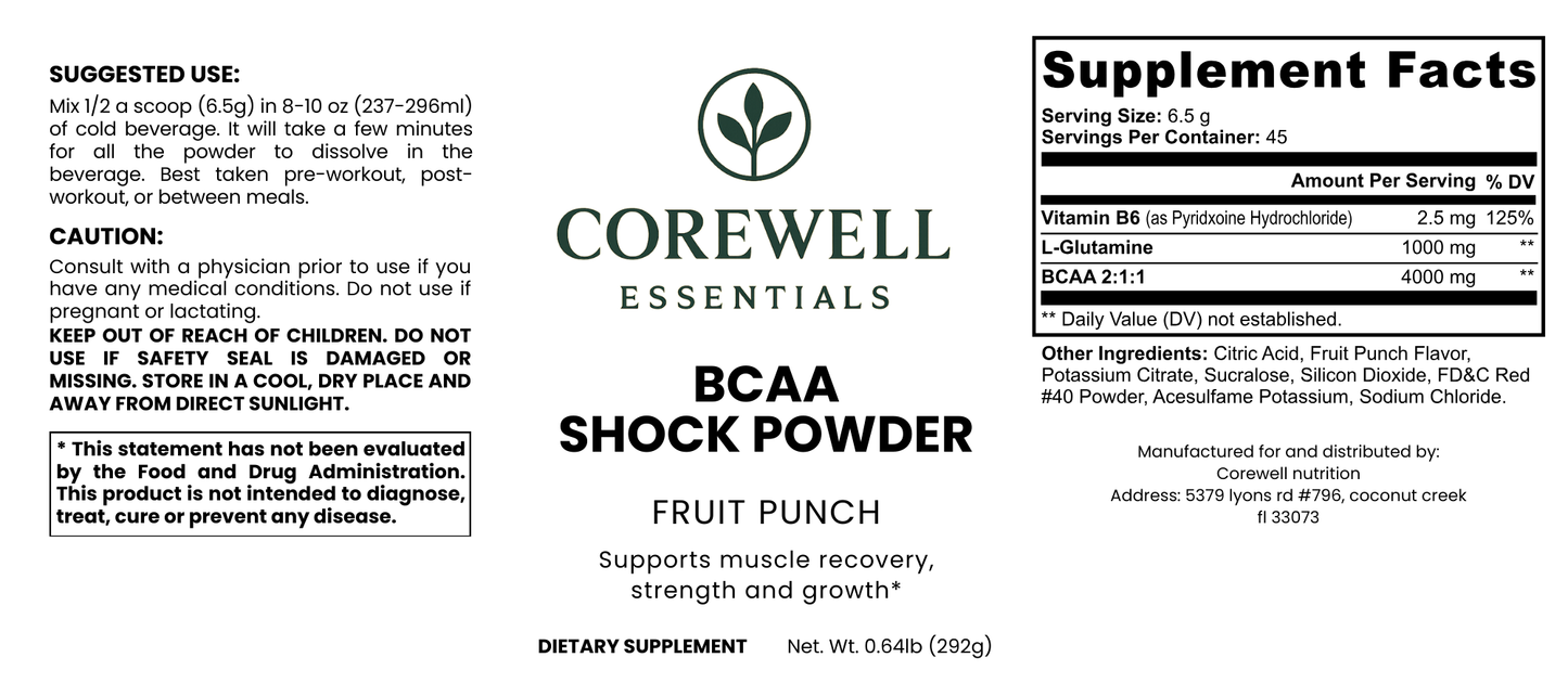 BCAA Shock Powder (Fruit Punch)