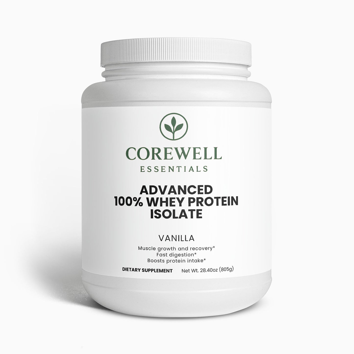 Advanced 100% Whey Protein Isolate – Smooth Vanilla Flavor