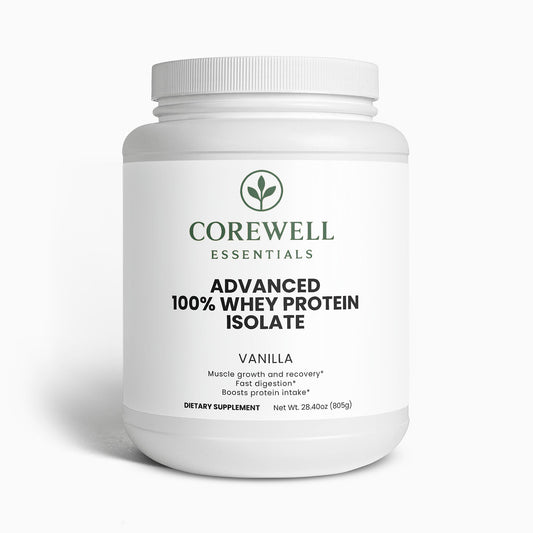 Advanced 100% Whey Protein Isolate – Smooth Vanilla Flavor