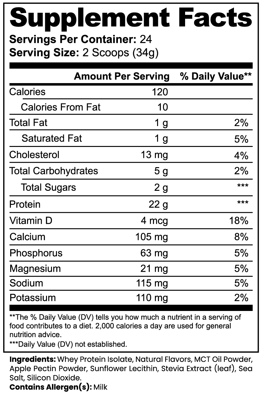 Advanced 100% Whey Protein Isolate – Smooth Vanilla Flavor